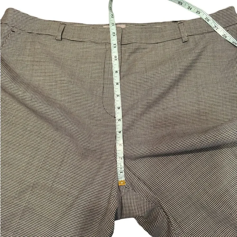 NWT PURE Collection High Waist Wide Leg Trousers Black White Houndstooth 16‎